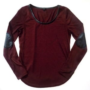 Ann Taylor Faux Leather Top